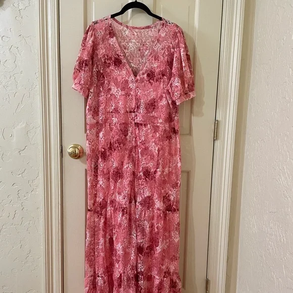 chinese dress ladies Tri Tone Maxi Dress  Ashley Stewart